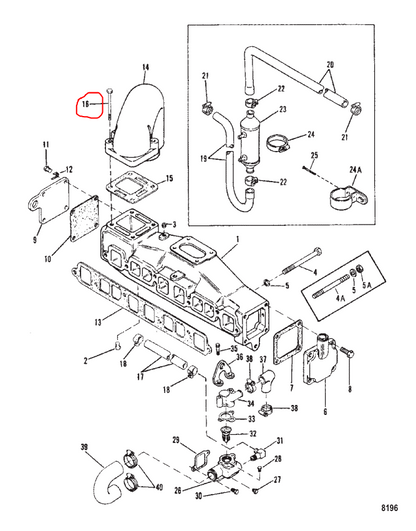 SCREW, .375-16 X 2.50, Quicksilver 668631