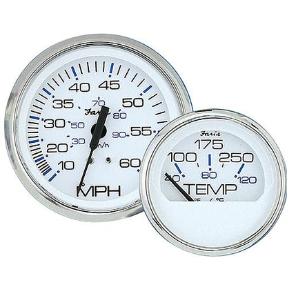 Faria Chesapeake SS White 4" Gauge - Tachometer, 6000 gas inboard & I/O engines
