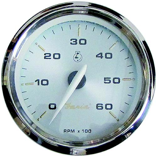 Faria 39004 Kronos Series Gauge - Tachometer, 6000 RPM, Gas, Inboard & I/O