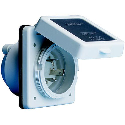 Marinco 30A/125V Power Inlet With Stainless Steel Trim