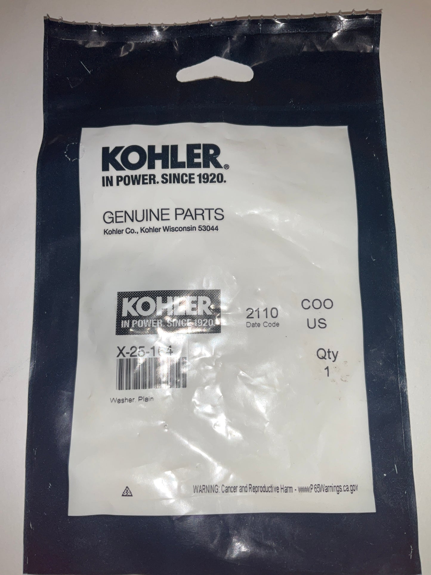 Kohler X-25-164 Washer