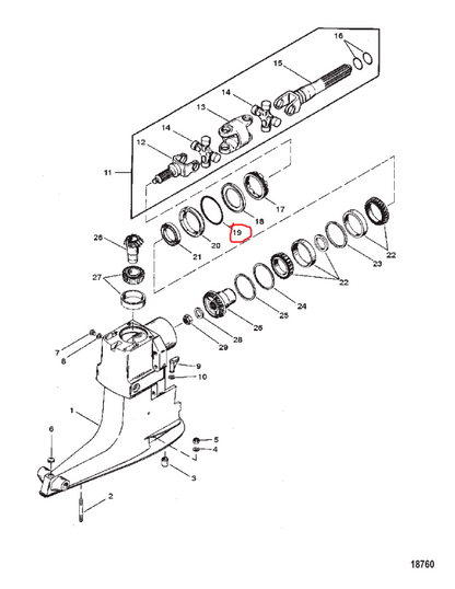 Oil Seal Carrier O-Ring, Quicksilver 70937
