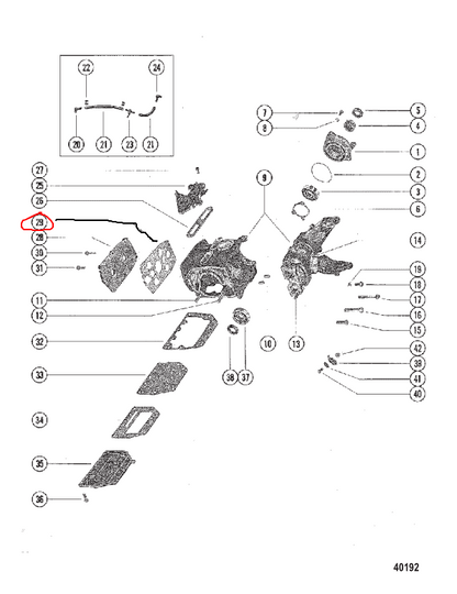 Gasket, Cyl. Block Cover, Aqua Power 641