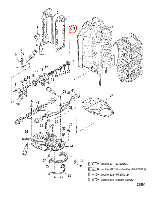 Seal, Divider Plate, Quicksilver 814754