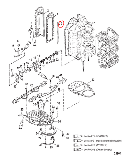 Seal, Divider Plate, Quicksilver 814754