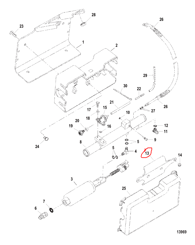 Bracket, Fuel Module, Quicksilver 807979T