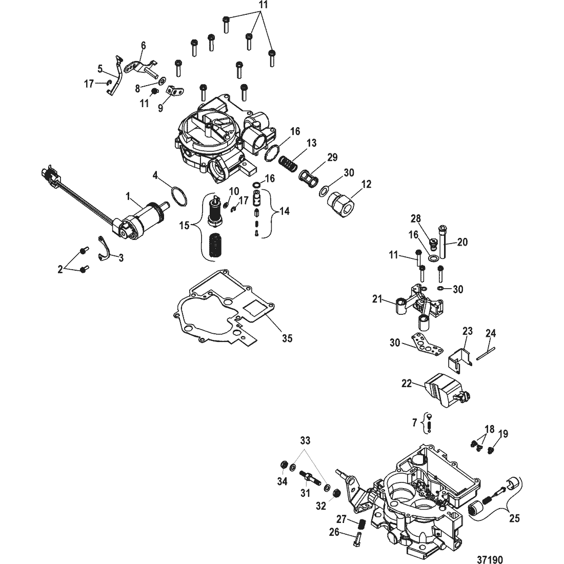 Gasket Set, Carb, Quicksilver 810929004