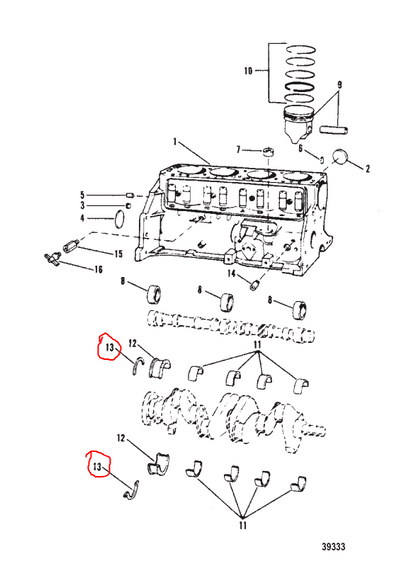CRANK REAR BEARING OIL SEAL, Quicksilver 814622