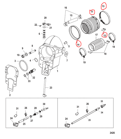 Bellows Assy, U-Joint, Quicksilver 816431A1
