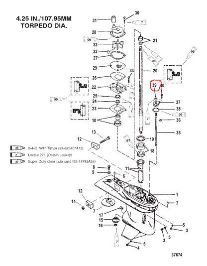 SHIFT SHAFT OIL SEAL, Quicksilver 8164641