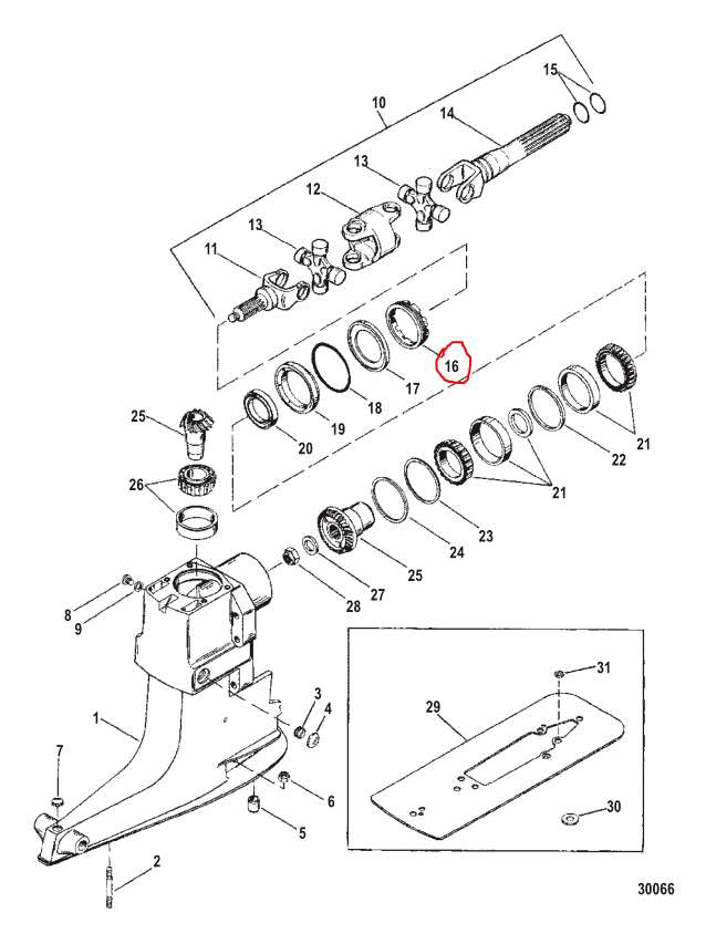Retainer, Bearing, Quicksilver 8168112