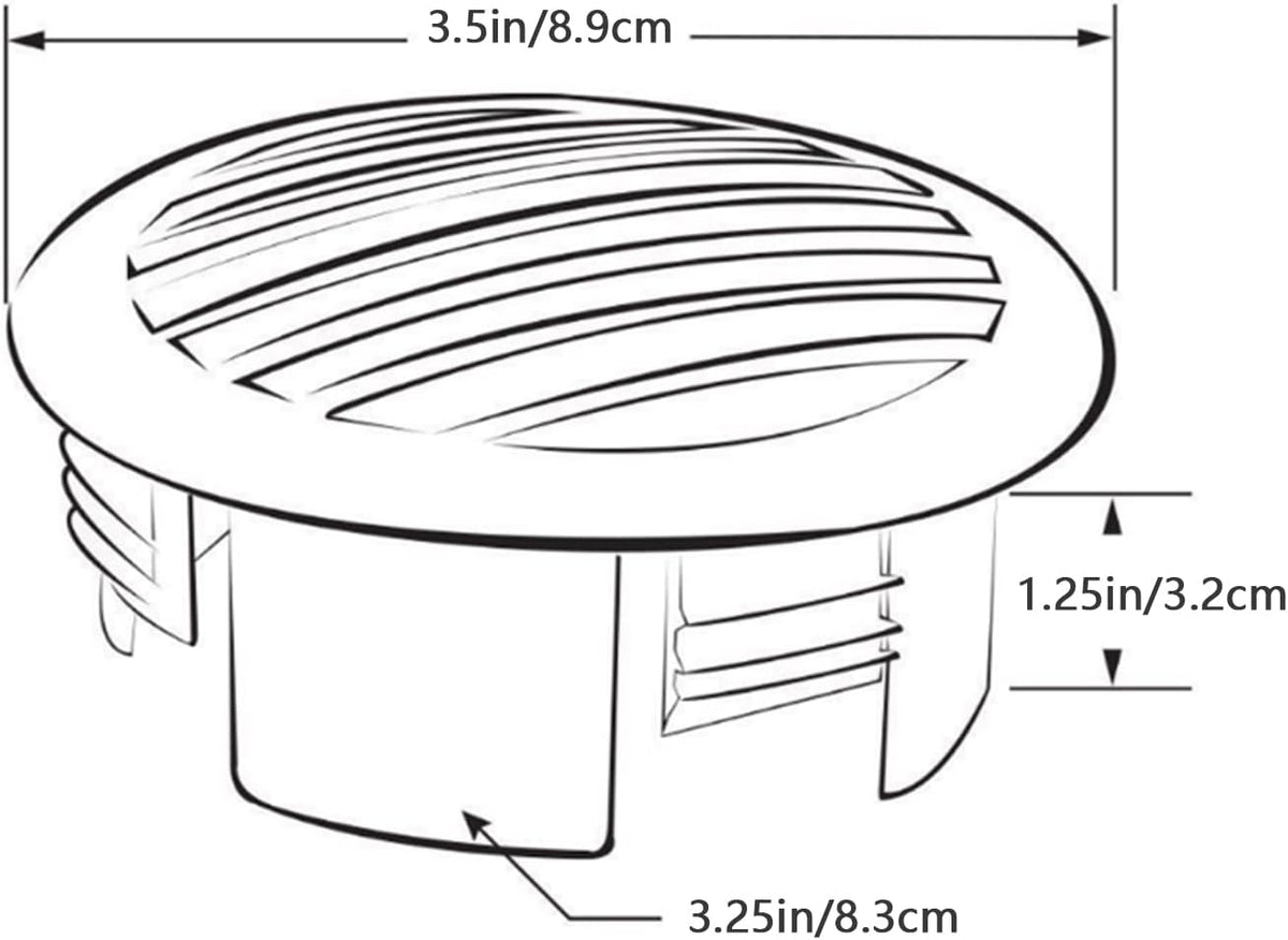 Vent with Stainless Steel Grille
