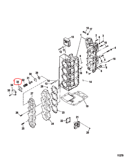 Gasket, T-Stat Cover, Quicksilver 328319