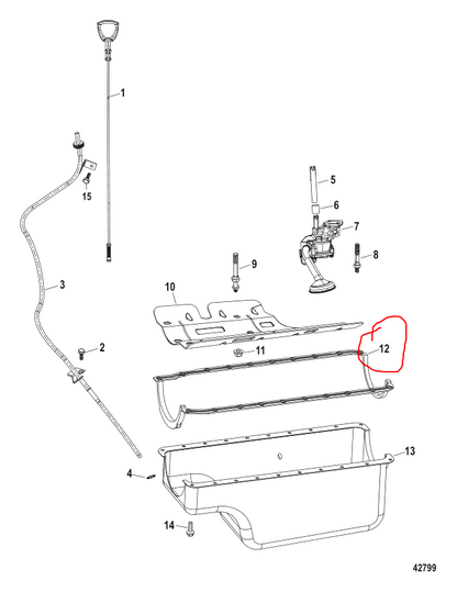 Gasket, Oil Pan, Quicksilver 845628