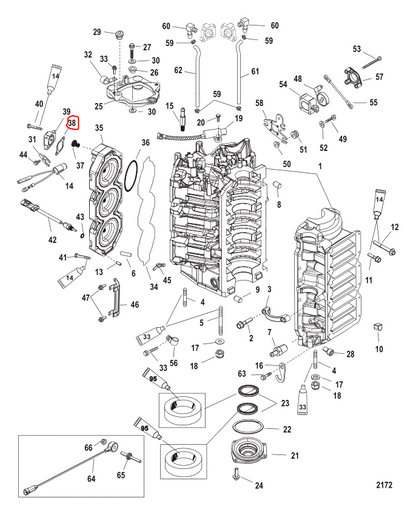 T-stat gasket, Sierra 18-3675