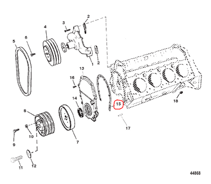 Gasket, Front Cover, Quicksilver 850456