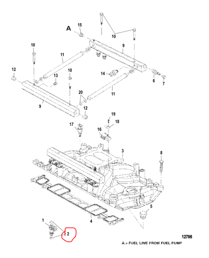 O-Ring, Injector, Quicksilver 851889