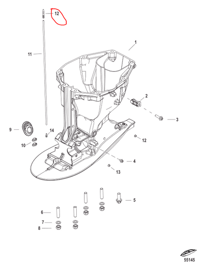 Connector, Speedo Tube, Quicksilver 85822