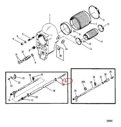 Connector, Speedo Tube, Quicksilver 85822