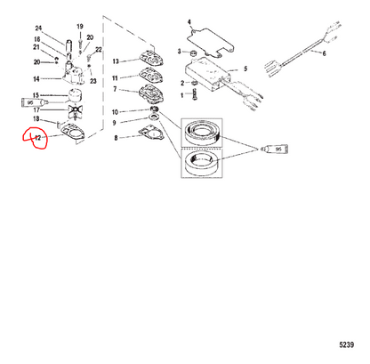 FACE PLATE GASKET, Quicksilver 858524