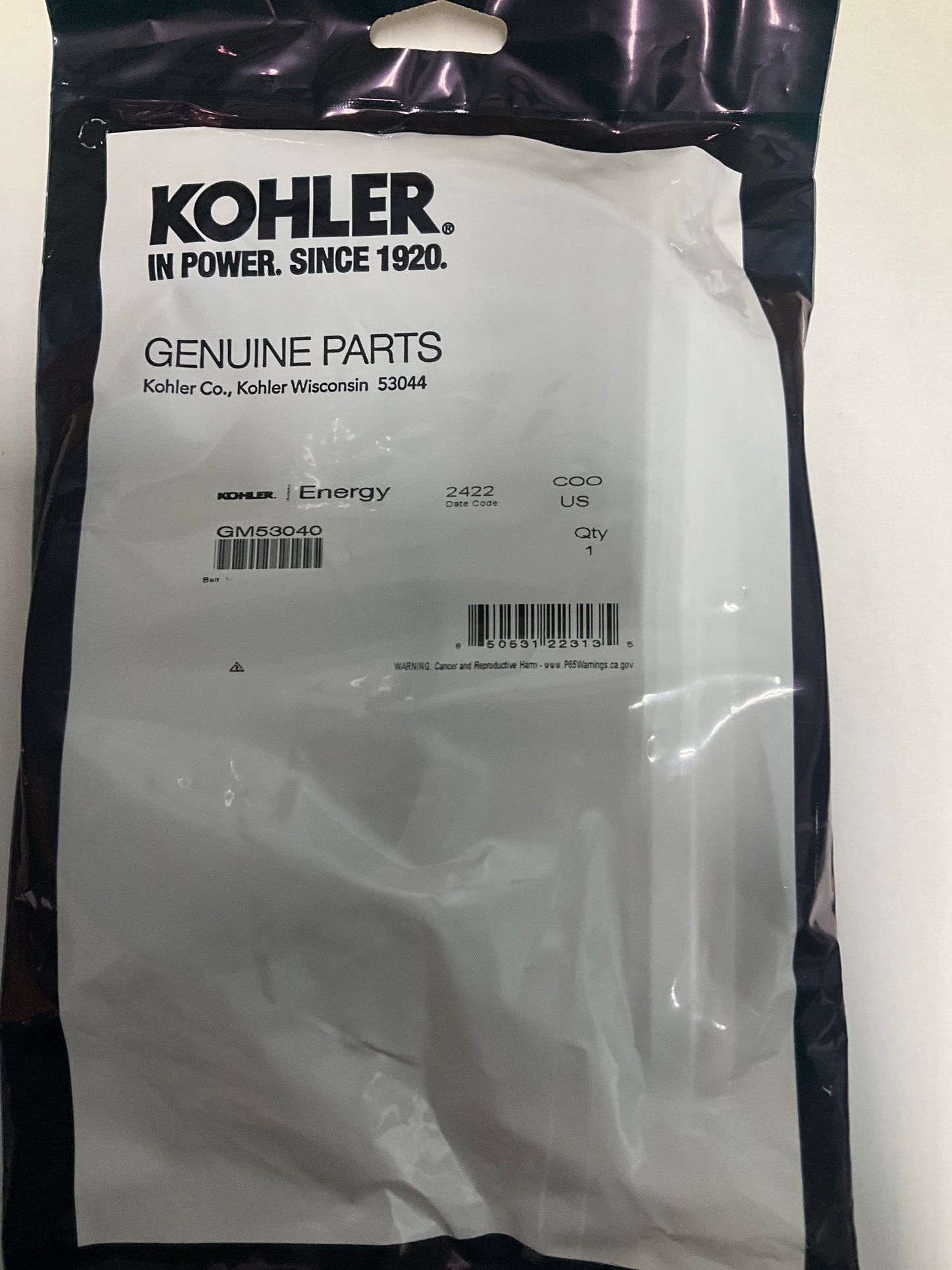 Kohler GM53040 V-Belt