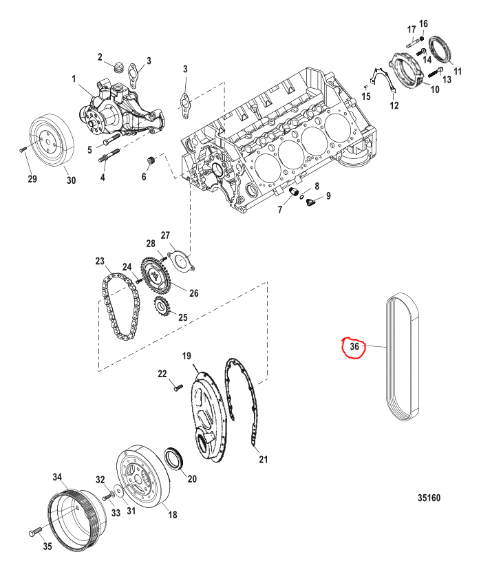 Serp Belt, Quicksilver 861757Q