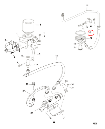 Seal, Remote Oil Filter, Quicksilver 862957