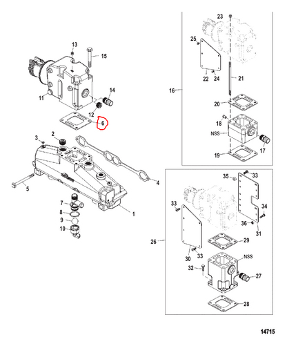 Exh. Elbow Gasket, Quicksilver 860232