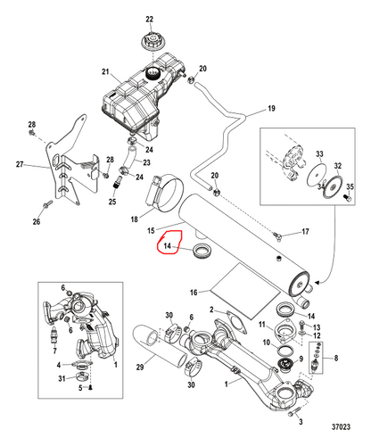 Seal, Heat Exchanger, Quicksilver 865066