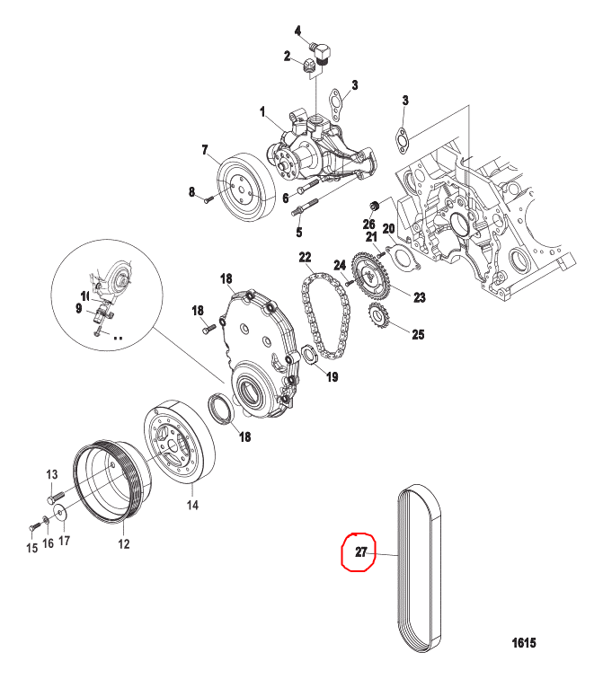 Serp Belt, Quicksilver 865615Q10