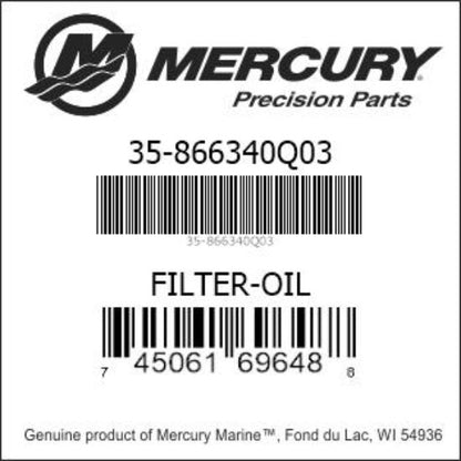 Quicksilver 35-866340Q03 Oil Filter