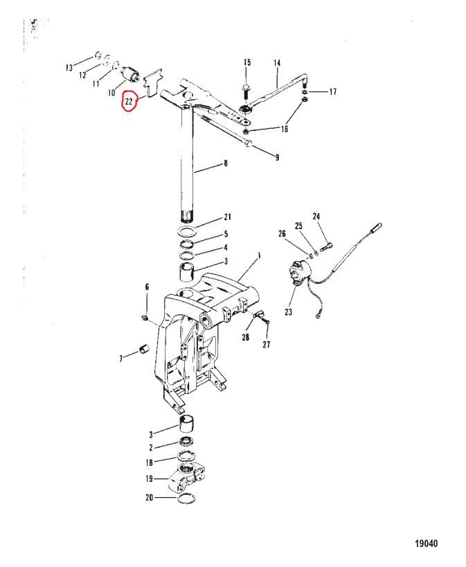 Bumper, Top Yoke, Quicksilver 88882