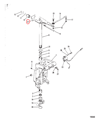 Bumper, Top Yoke, Quicksilver 88882