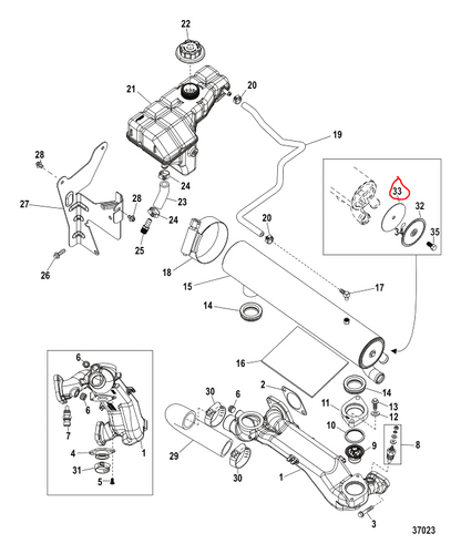 Gasket, End Cap, Quicksilver 891716