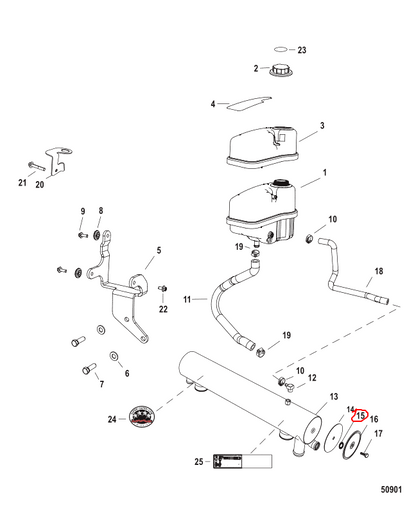 O-ring, Quicksilver 8M0039163, replaces 25-814878
