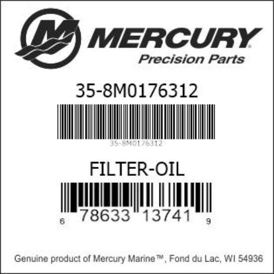 Quicksilver 35-8m0176312 Oil Filter