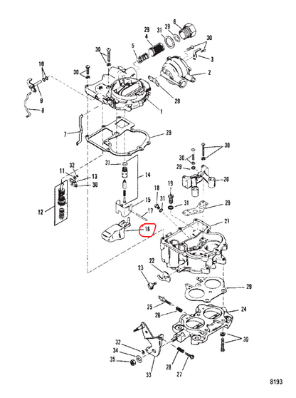 MERCARB 2BBL FLOAT, Quicksilver 3302-9031
