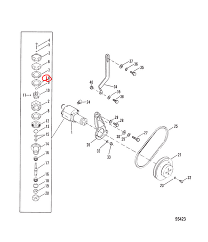 SEA WATER PUMP GASKET, Quicksilver 94914