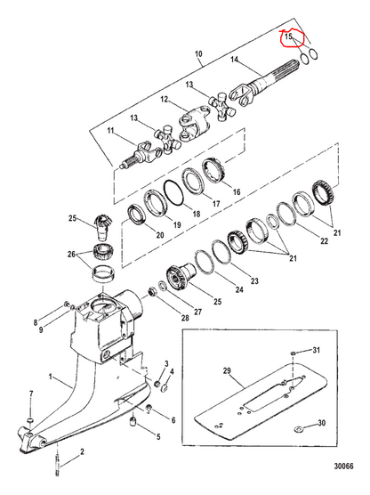 W7 Drive Install Gasket Set Mercruiser 27-94996Q2