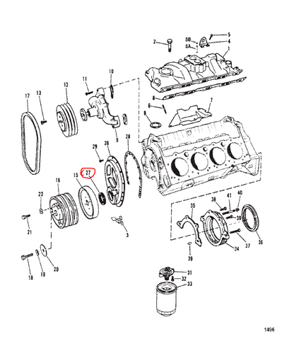 Timing Cover Oil Seal, Quicksilver 97335