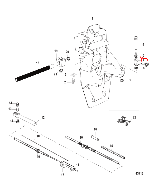 Spacer, Flywheel Housing, Quicksilver 99299
