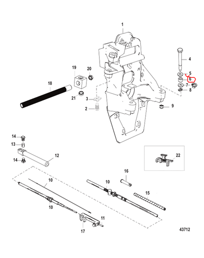 Spacer, Flywheel Housing, Quicksilver 99299