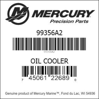 Power Steering Oil Cooler, Quicksilver 99356A2