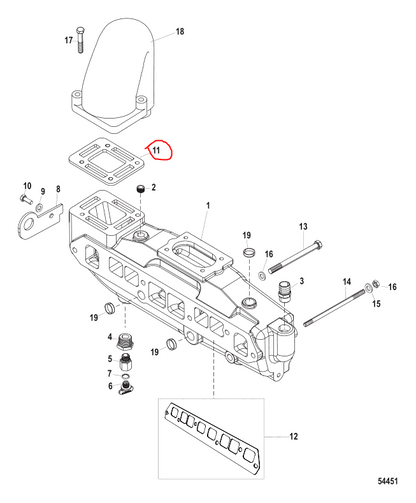 Exhaust Elbow Gasket, Quicksilver 997772