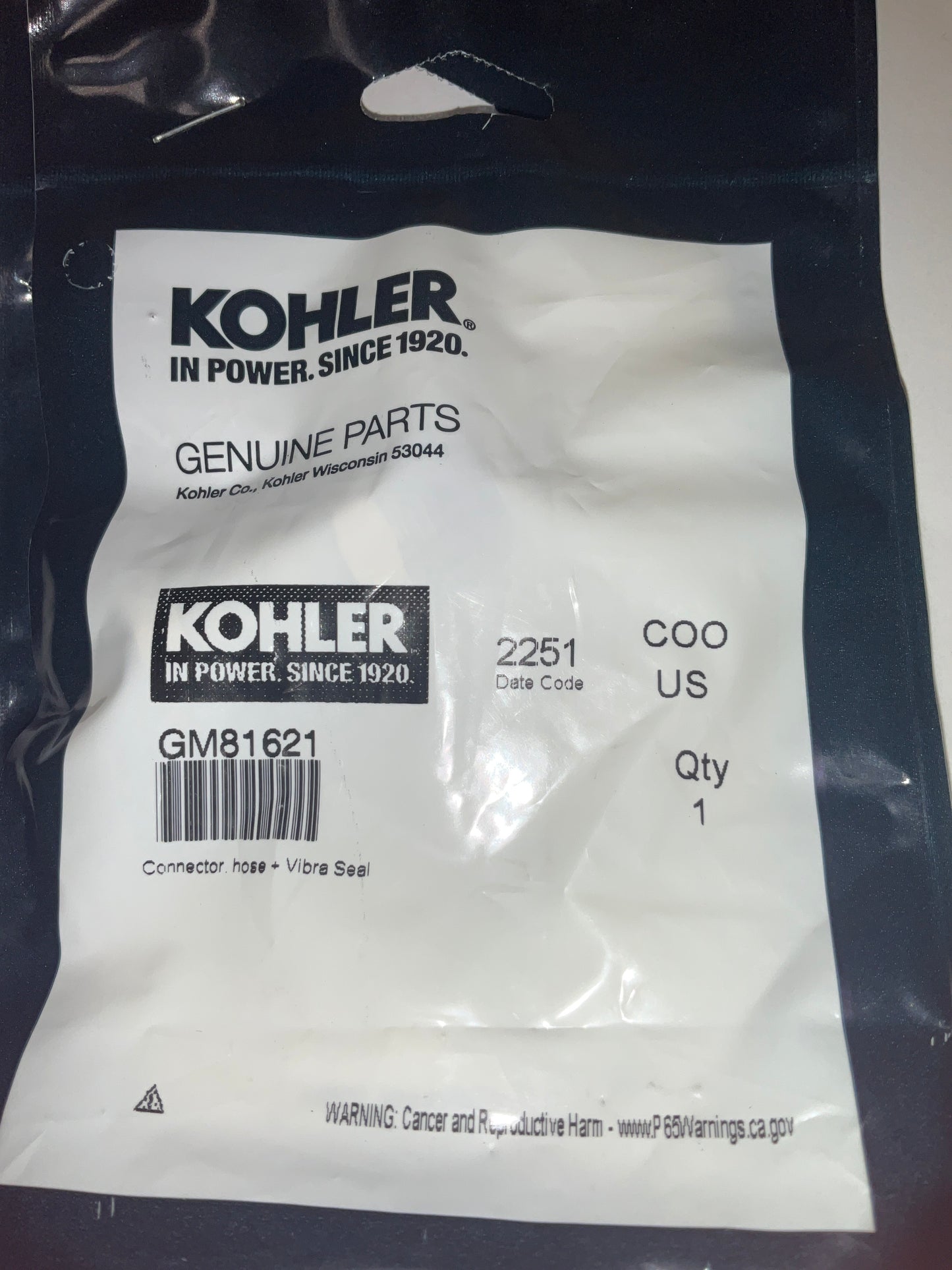 Kohler GM81621 Hose Connector