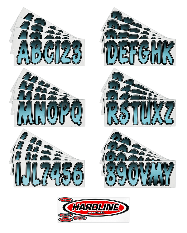 Hardline Series 200 Registration Kit, (Includes 4 Sets of 3" A-Z, 0-9)