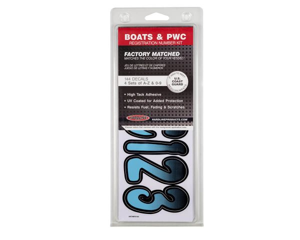 Hardline Series 200 Registration Kit, (Includes 4 Sets of 3" A-Z, 0-9)
