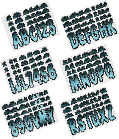 Hardline Series 200 Registration Kit, (Includes 4 Sets of 3" A-Z, 0-9)