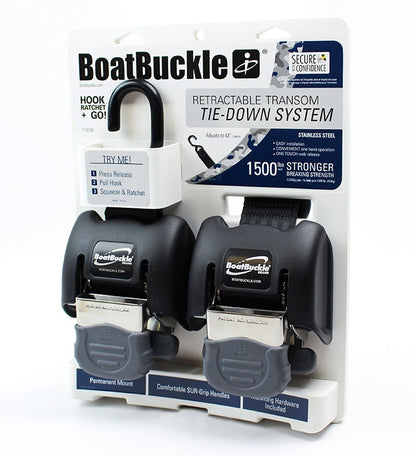 BoatBuckle Pro Series Kwik-Lok Transom Tie-Downs (2 Per Pack)