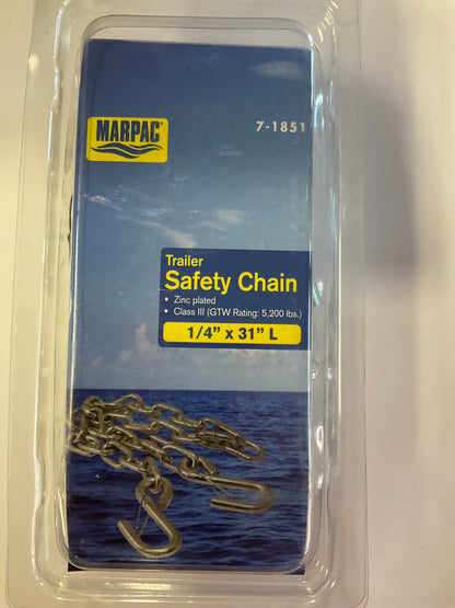 Class III Trailer Safety Chain (1/4” x 26 Links) Marpac, 7-1851